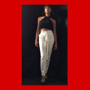 Express Linen Ankle High Rise